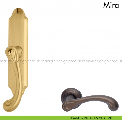 Maniglia per finestra cremonese Mira Mandelli brunito antichizzato