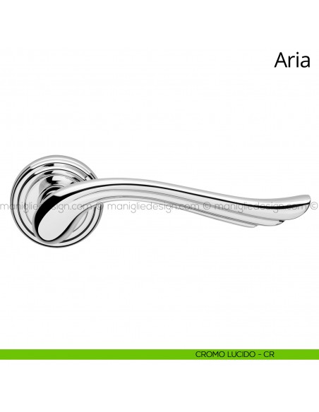 Maniglia per porta interna Aria Linea Calì cromo lucido