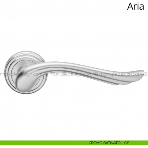 Maniglia per porta interna Aria Linea Calì cromo satinato