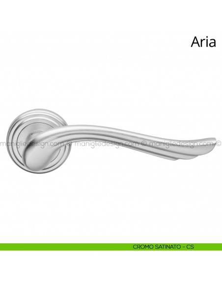 Maniglia per porta interna Aria Linea Calì cromo satinato