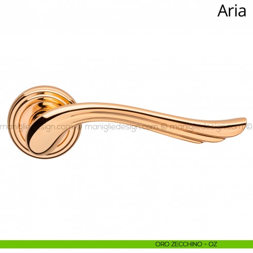 Maniglia per porta interna Aria Linea Calì oro zecchino
