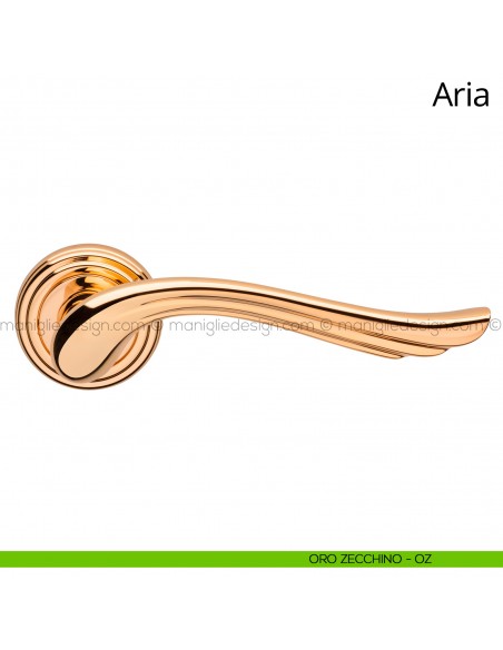 Maniglia per porta interna Aria Linea Calì oro zecchino