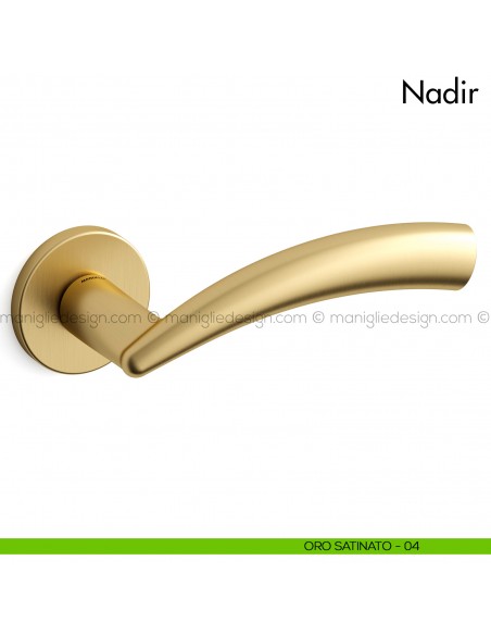 Maniglia per porta Nadir Mandelli oro satinato