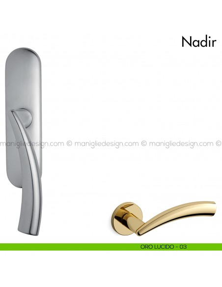 Maniglia per finestra cremonese Nadir Mandelli oro