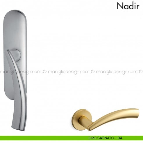 Maniglia per finestra cremonese Nadir Mandelli oro satinato