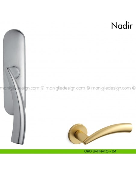 Maniglia per finestra cremonese Nadir Mandelli oro satinato