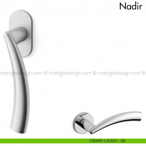 Maniglia per finestra martellina DK Nadir Mandelli cromo