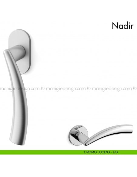 Maniglia per finestra martellina DK Nadir Mandelli cromo