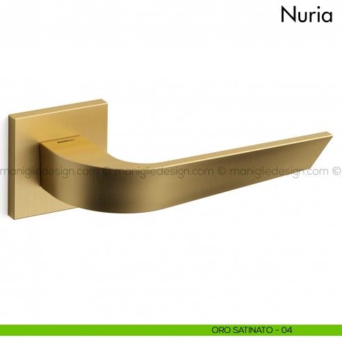 Maniglia per porta Nuria Mandelli oro satinato