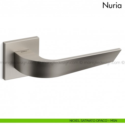 Maniglia per porta Nuria Mandelli nickel satinato opaco