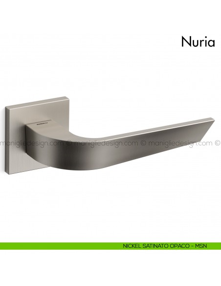 Maniglia per porta Nuria Mandelli nickel satinato opaco