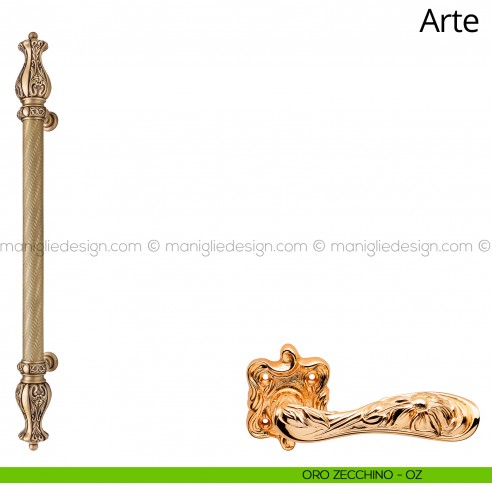 Maniglione per porta Arte Linea Calì oro zecchino
