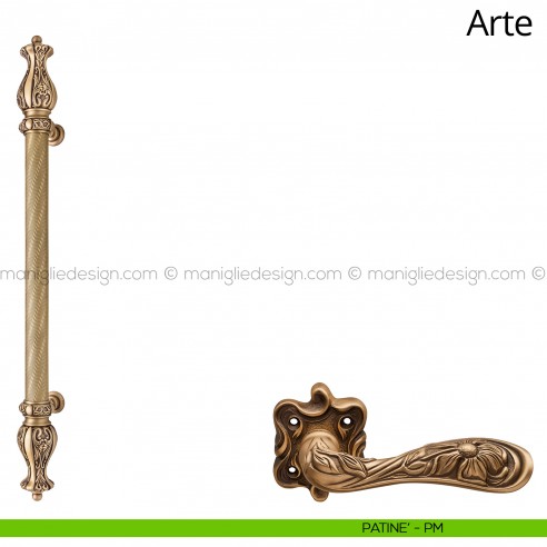 Maniglione per porta Arte Linea Calì patinè