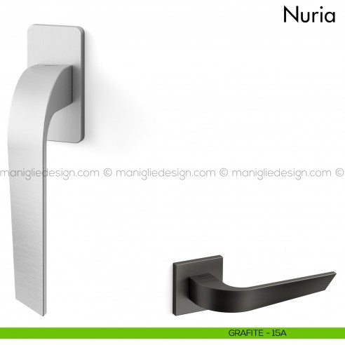 Maniglia per finestra martellina DK Nuria Mandelli grafite