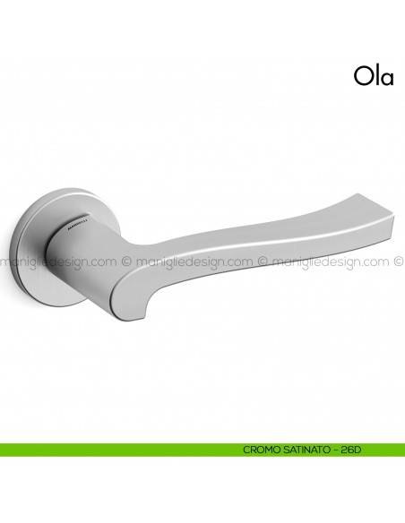 Maniglia per porta Ola Mandelli cromo satinato