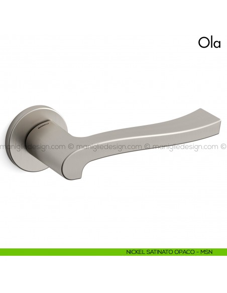 Maniglia per porta Ola Mandelli nickel satinato opaco