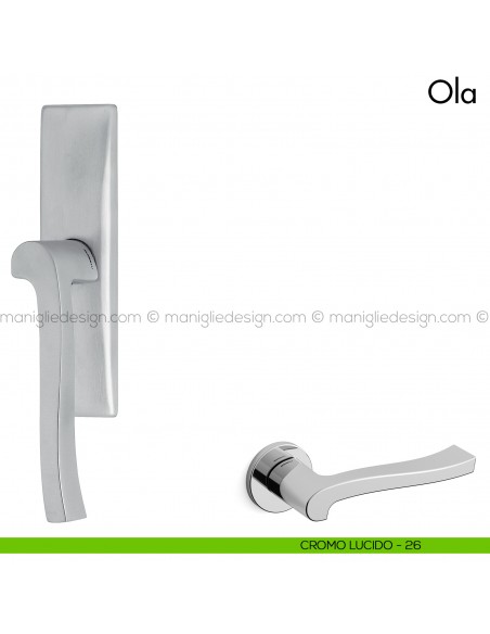Maniglia per finestra cremonese Ola Mandelli cromo