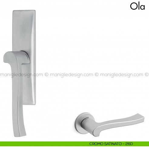 Maniglia per finestra cremonese Ola Mandelli cromo satinato