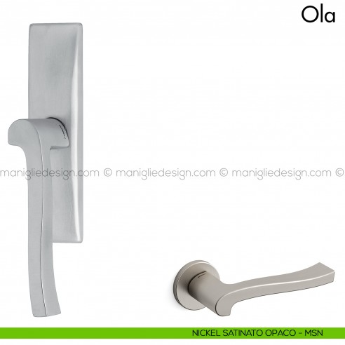 Maniglia per finestra cremonese Ola Mandelli nickel satinato opaco
