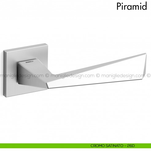 Maniglia per porta Piramid Mandelli cromo satinato