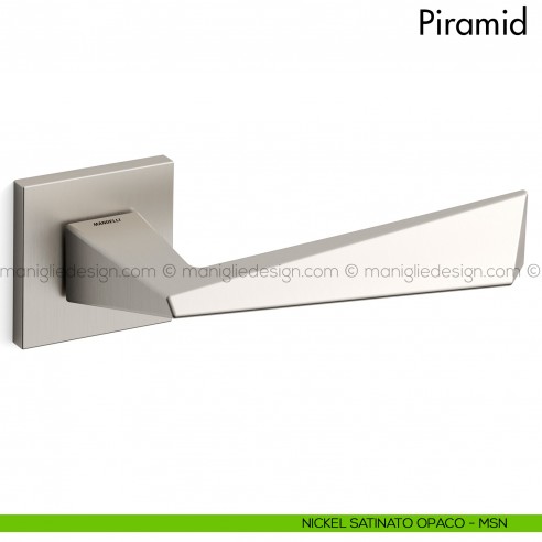 Maniglia per porta Piramid Mandelli nickel satinato opaco