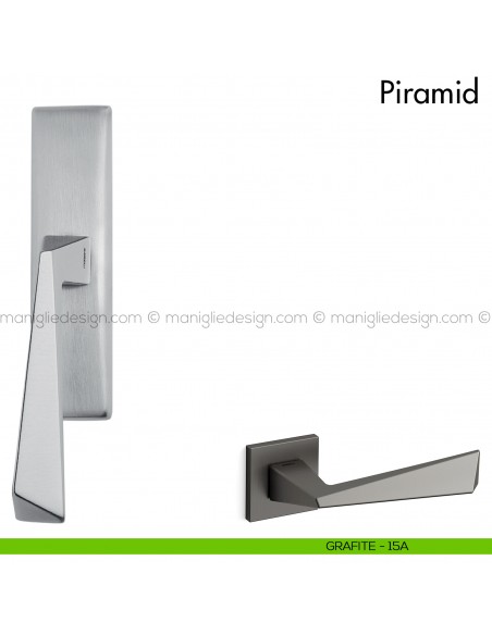 Maniglia per finestra cremonese Piramid Mandelli grafite