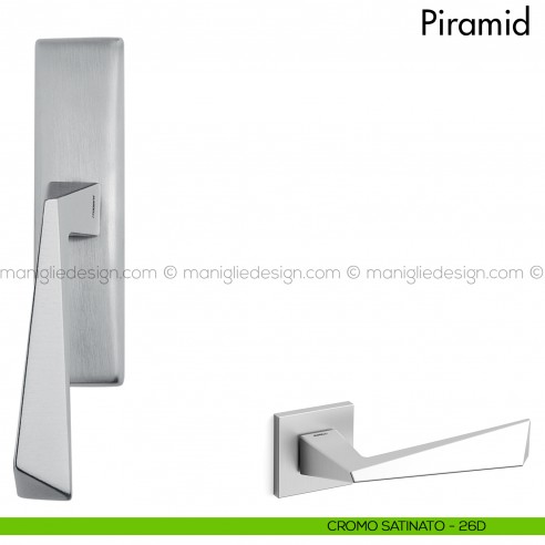 Maniglia per finestra cremonese Piramid Mandelli cromo satinato