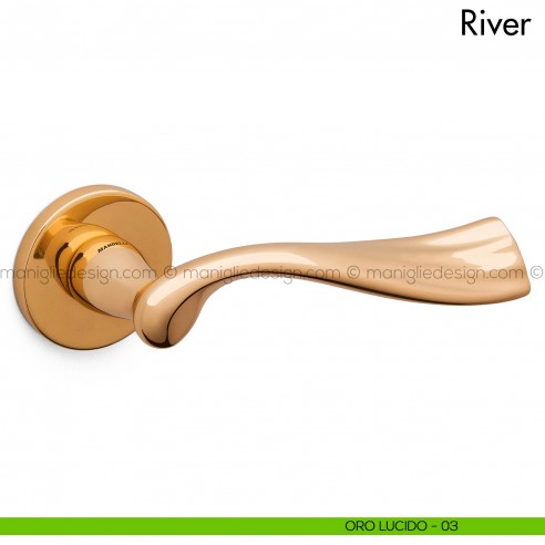 Maniglia per porta River Mandelli oro