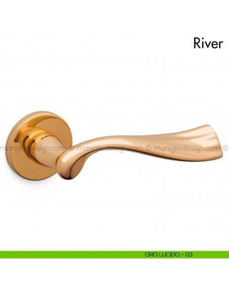 Maniglia per porta River Mandelli oro