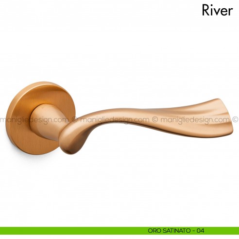 Maniglia per porta River Mandelli oro satinato