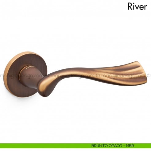 Maniglia per porta River Mandelli brunito opaco