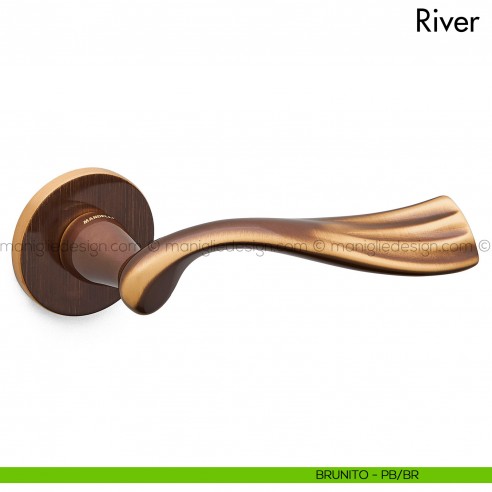 Maniglia per porta River Mandelli brunito