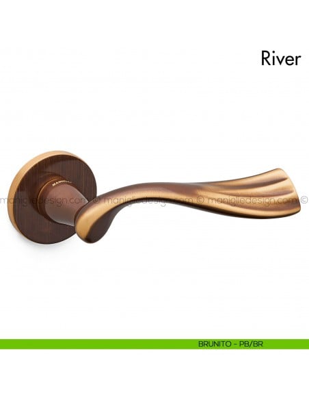 Maniglia per porta River Mandelli brunito