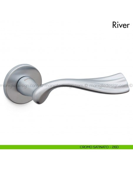 Maniglia per porta River Mandelli cromo satinato