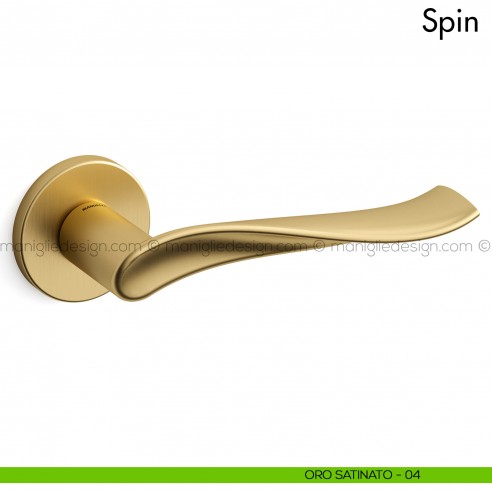 Maniglia per porta Spin Mandelli oro satinato