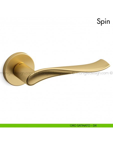 Maniglia per porta Spin Mandelli oro satinato