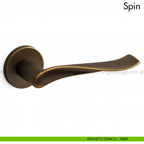 Maniglia per porta Spin Mandelli brunito opaco