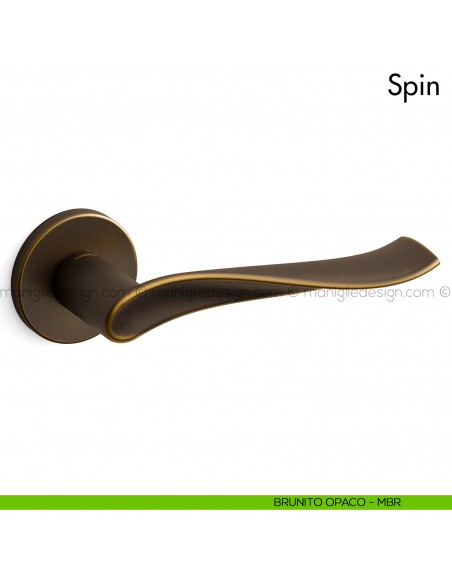 Maniglia per porta Spin Mandelli brunito opaco