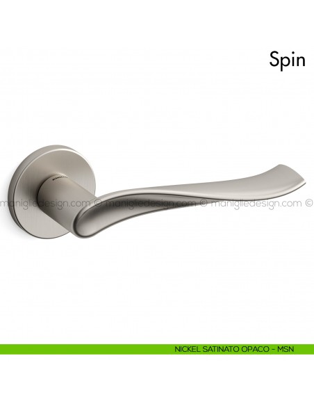 Maniglia per porta Spin Mandelli nickel satinato opaco