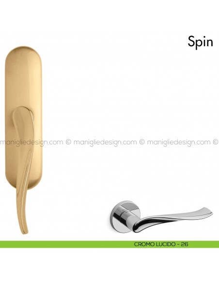 Maniglia per finestra cremonese Spin Mandelli cromo