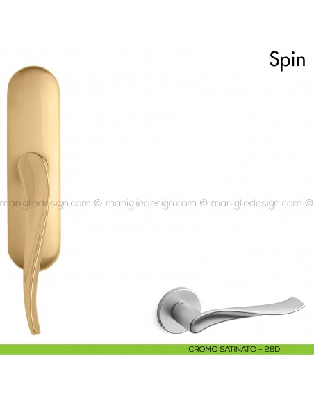 Maniglia per finestra cremonese Spin Mandelli cromo satinato