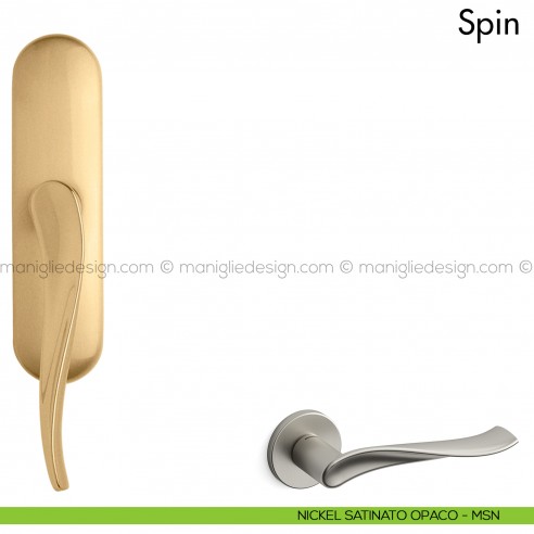 Maniglia per finestra cremonese Spin Mandelli nickel satinato opaco
