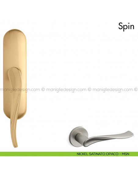 Maniglia per finestra cremonese Spin Mandelli nickel satinato opaco