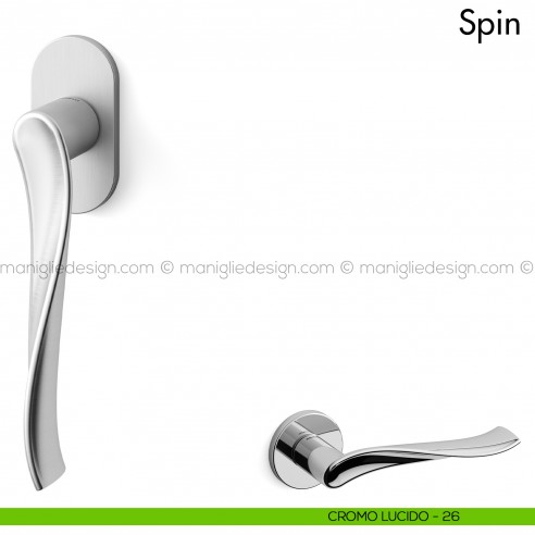 Maniglia per finestra martellina DK Spin Mandelli cromo