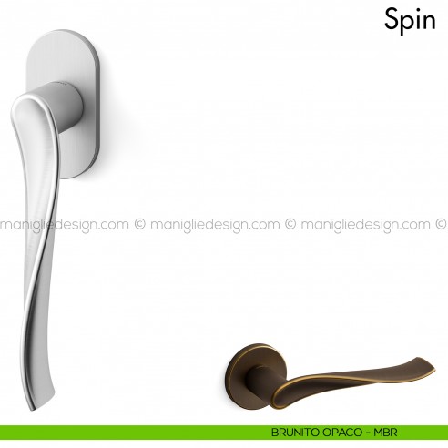 Maniglia per finestra martellina DK Spin Mandelli brunito opaco