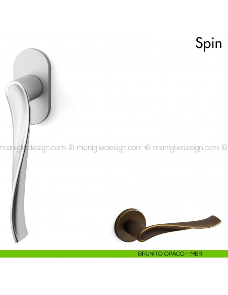 Maniglia per finestra martellina DK Spin Mandelli brunito opaco