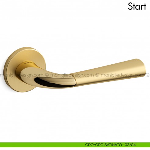 Maniglia per porta Start Mandelli oro - oro satinato
