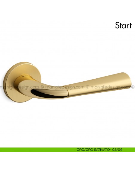 Maniglia per porta Start Mandelli oro - oro satinato