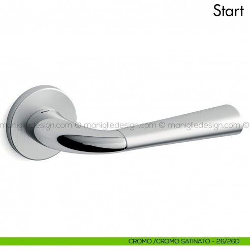 Maniglia per porta Start Mandelli cromo - cromo satinato