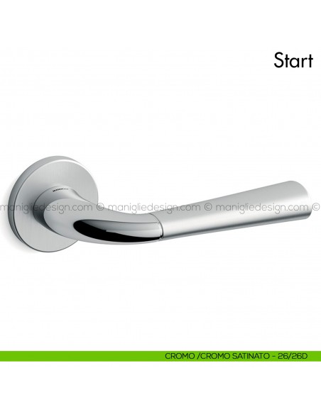 Maniglia per porta Start Mandelli cromo - cromo satinato